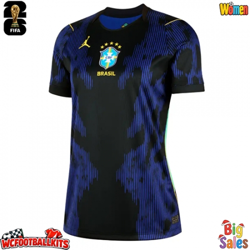 Brazil Replica Away Stadium Shirt for Women World Cup 2026 Short Sleeve